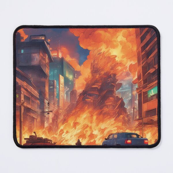 Item preview, Burning ANIME city, monsters. PICTURE 2 of 3 designed and sold by FlyingAcehole.