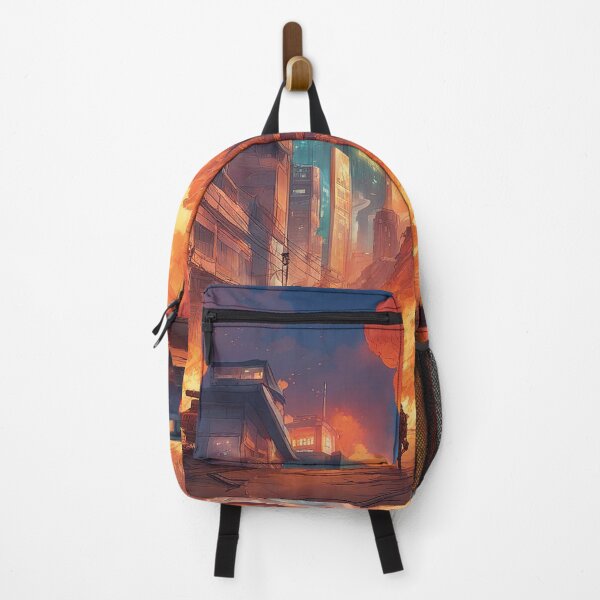 Item preview, Burning ANIME city, monsters. PICTURE 2 of 3 designed and sold by FlyingAcehole.