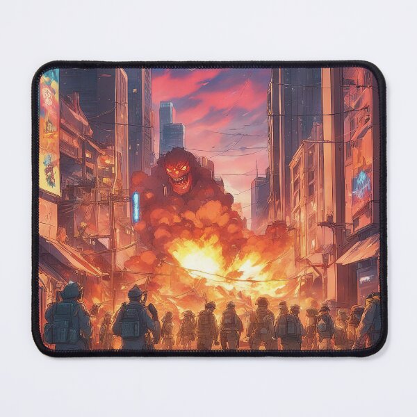 Item preview, Burning ANIME city, monsters. IMAGE 1 of 3 designed and sold by FlyingAcehole.