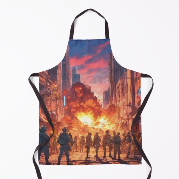 Item preview, Burning ANIME city, monsters. IMAGE 1 of 3 designed and sold by FlyingAcehole.