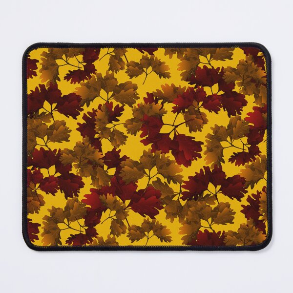 Item preview, Tossed Fallen Oak Leaf Clusters In Reds and Golds on Gold Halfdrop 5748 designed and sold by Art in My Loft.