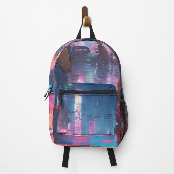 Item preview, Cyberpunk city, girl on the ground, rain designed and sold by FlyingAcehole.