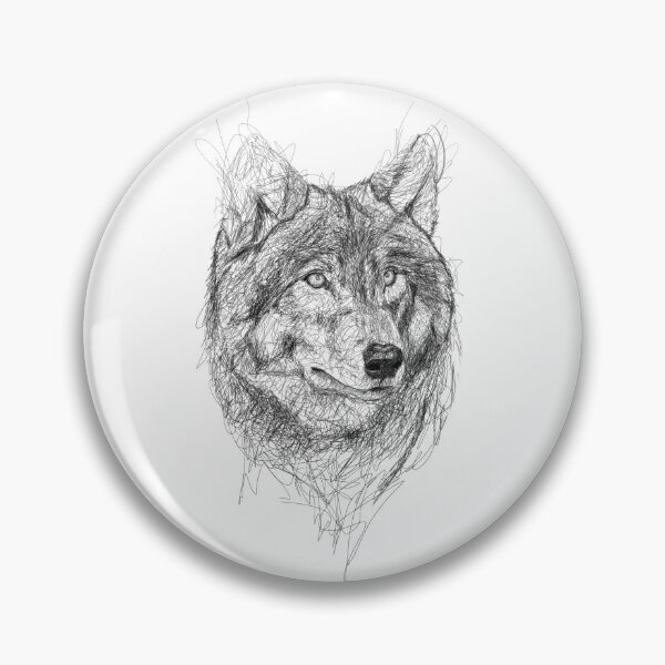 Artikelvorschau, Wolf-Kritzelkunst entworfen und verkauft von CaroScribbles.