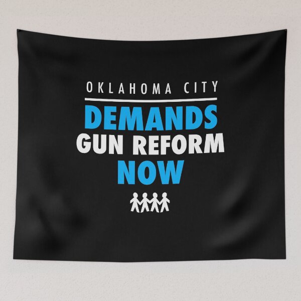 Item preview, OKLAHOMA CITY DEMAND GUN REFORM - Protest March Shirt for Gun Control designed and sold by brizodesign.