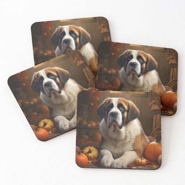 Item preview, Saint Bernard In Autumn designed and sold by ZenEverAI.