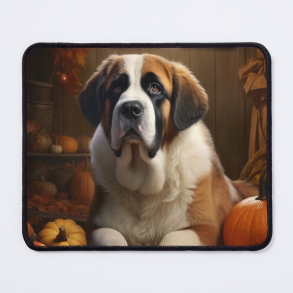 Item preview, Saint Bernard In Autumn designed and sold by ZenEverAI.