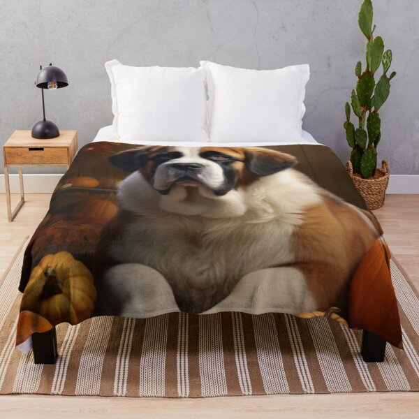 Item preview, Saint Bernard In Autumn designed and sold by ZenEverAI.