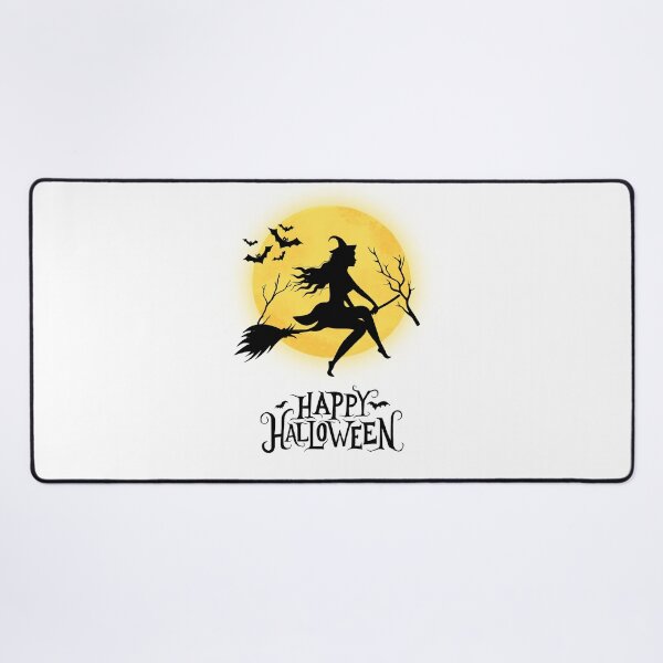 Item preview, Young girl witch on a broom Happy Halloween designed and sold by Remek-Design.