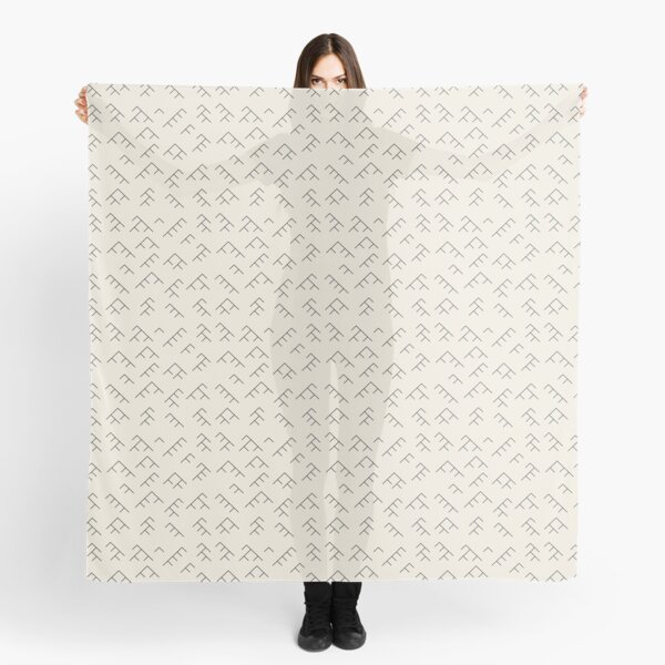 Tree diagram scarf - cream and black Scarf
