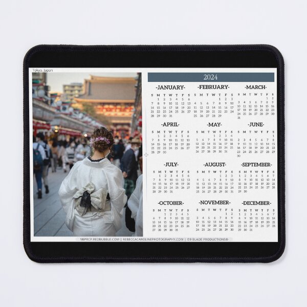 Item preview, 2024 Calendar | Year-At-A-Glance | Woman in Kimono | Tokyo, Japan designed and sold by 9BPRCP.