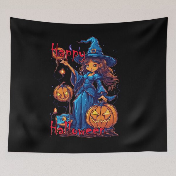 Item preview, Happy Halloween, Blue Witch, Saphira Goodkind. designed and sold by leyfinder.