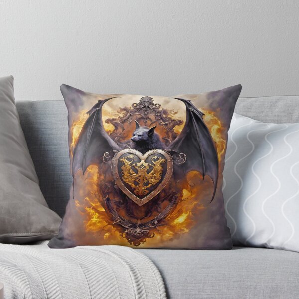 Item preview, Coat of Arms - Bat with Love Heart Shield designed and sold by Fae-Lore-Haven.