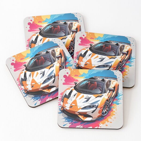 Item preview, Colorful Speedsters: Artistic Car Rendition designed and sold by Ceemko's Vintage Corner.