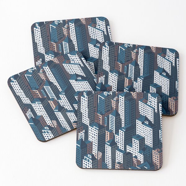 Item preview, Seamless pattern of buildings designed and sold by PrithviApparels.