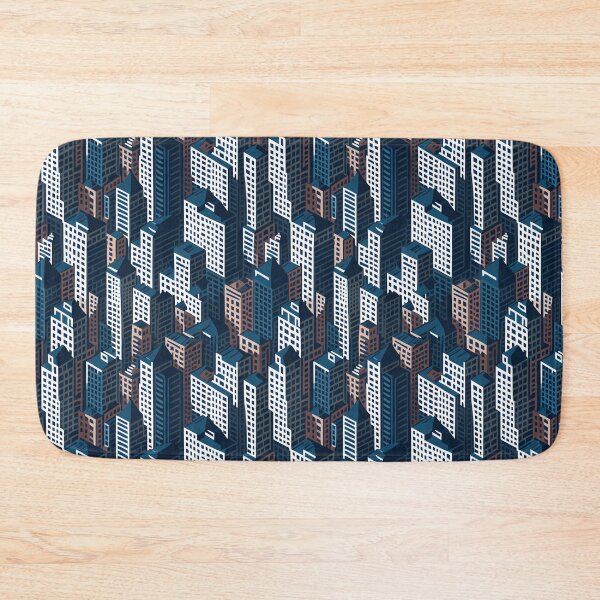 Item preview, Seamless pattern of buildings designed and sold by PrithviApparels.