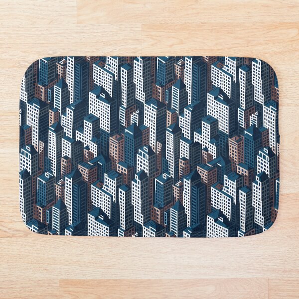 Item preview, Seamless pattern of buildings designed and sold by PrithviApparels.