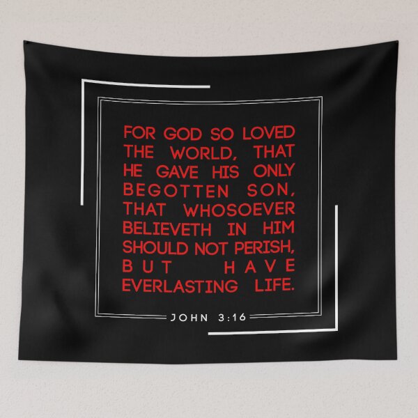 Item preview, JOHN 3:16 WHITE designed and sold by AdiDsgn.