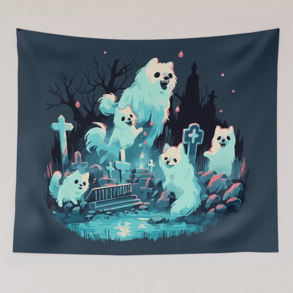 Item preview, Happy dog ghosts designed and sold by etherElric.