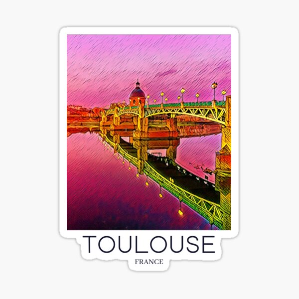 Item preview, A Pop Art Travel Print of Toulouse - France  designed and sold by StudioRedKoala.