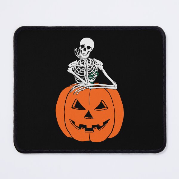 Item preview, Skeleton leaning on the top of pumpkin designed and sold by Remek-Design.