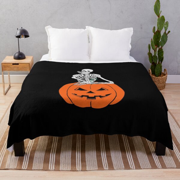 Item preview, Skeleton leaning on the top of pumpkin designed and sold by Remek-Design.