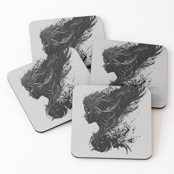 Item preview, "Ink-Adorned Elegance: A Lady's Portrait in Precise Black Lines" designed and sold by Best-Art-32.