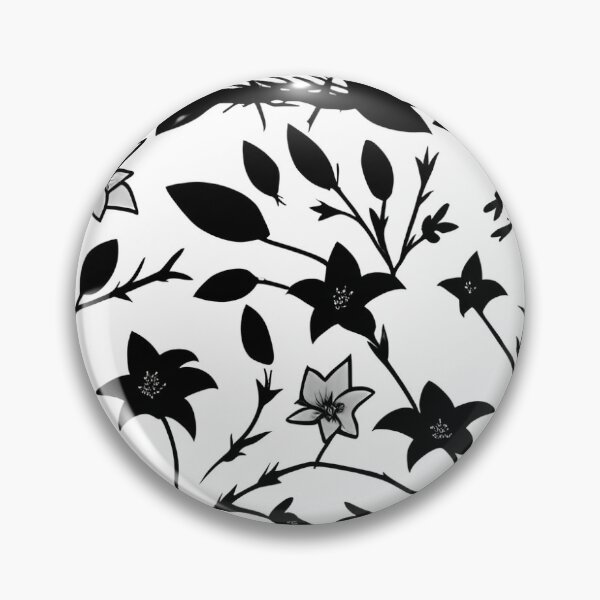 Artikelvorschau, Muster floral schwarz und weiß entworfen und verkauft von iopp12.