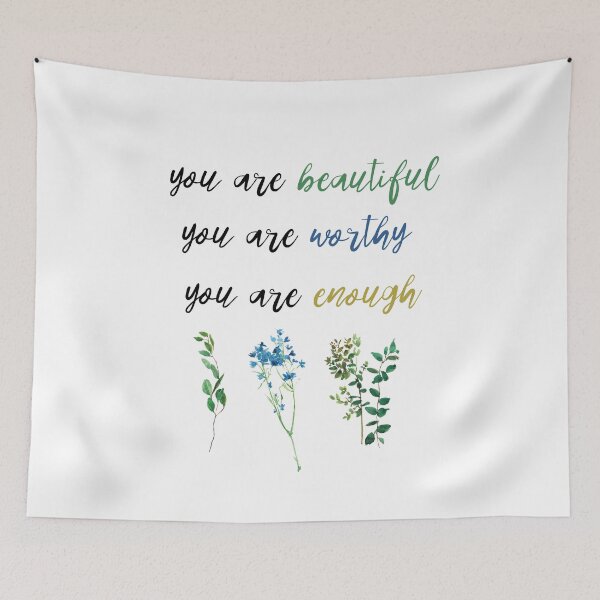 Item preview, You Are Beautiful You Are Worthy You Are Enough designed and sold by shroukart.