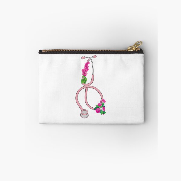 Item preview, Pink stethoscope with flowers  designed and sold by mikasa.art.