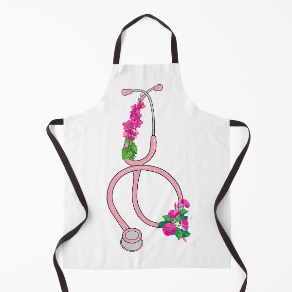 Item preview, Pink stethoscope with flowers designed and sold by mikasa.art.