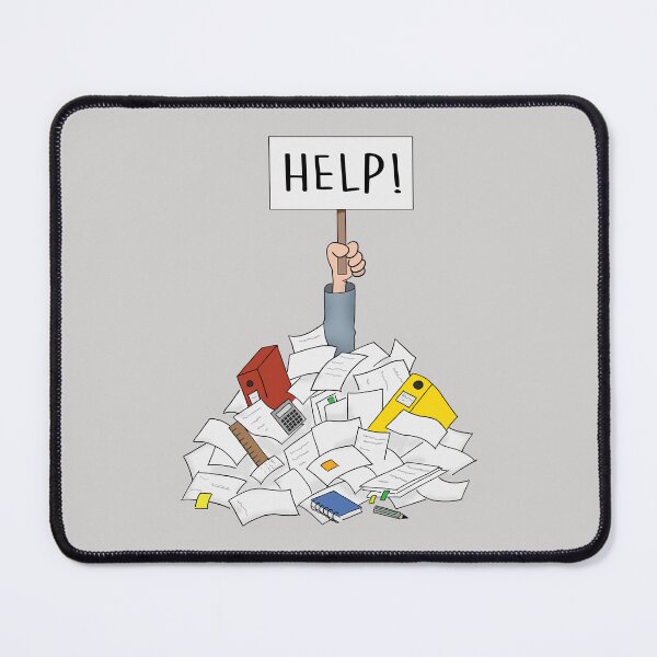 Item preview, Help! Man covered with pile of papers designed and sold by Teedefy.
