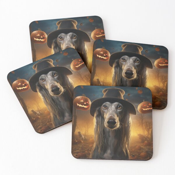 Item preview, Saluki On A Magical Halloween Night designed and sold by ZenEverAI.
