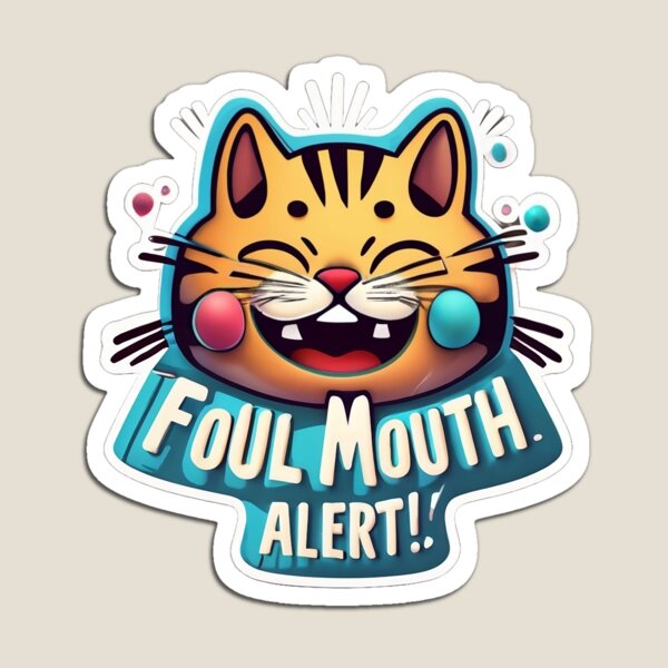 Item preview, Foul Mouth Cat! designed and sold by DiverseDoodles.