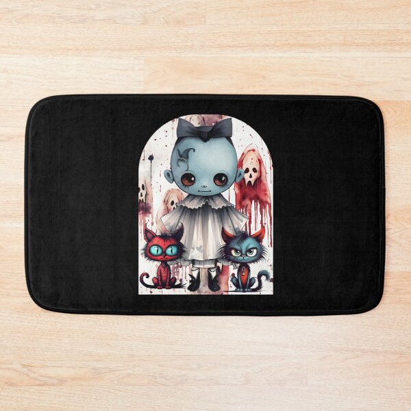 Item preview,  Blue ghost and 2 kitties, 2 designed and sold by FlossOrFi.