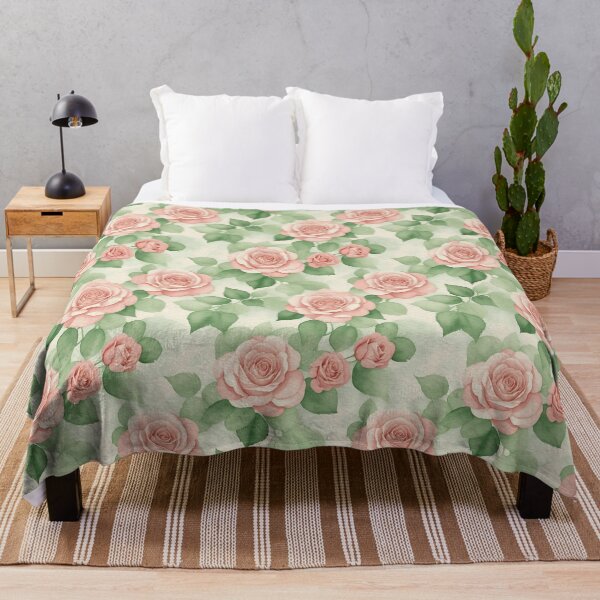 Item preview, Retro Watercolor Pink Roses designed and sold by Victoria Riabov.