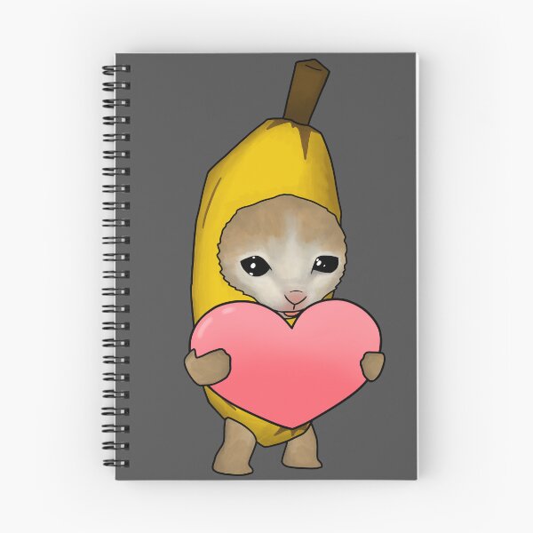 Item preview, Arty love banana cat meme designed and sold by Claudia McQuilkin.