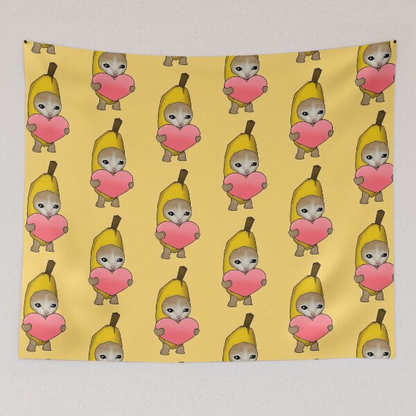 Item preview, Arty love banana cat meme designed and sold by Claudia McQuilkin.