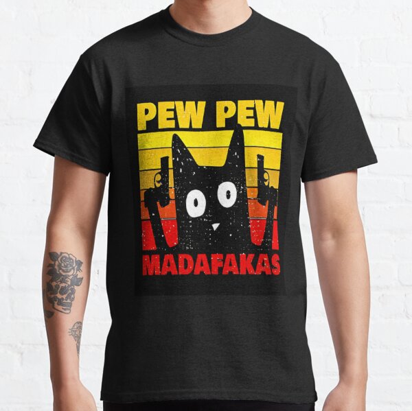 Mother of Bengals Pew Pew Kitty T-Shirt S