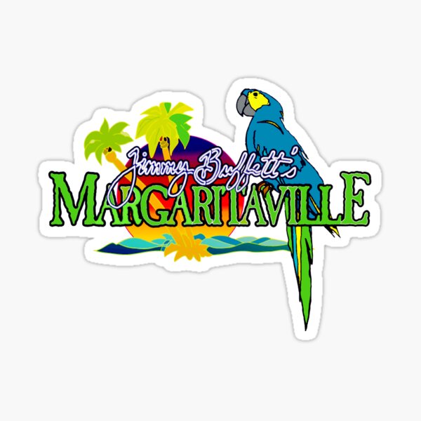 Brightly colored neon signs of Jimmy Buffett's Margaritaville club