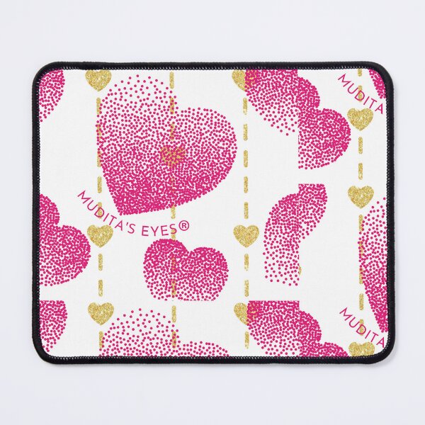Item preview, Beautiful Pink and Golden Heart Sticker designed and sold by MuditasEyes.