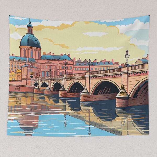 Item preview, A Pop Art Travel Print of Toulouse - France  designed and sold by StudioRedKoala.