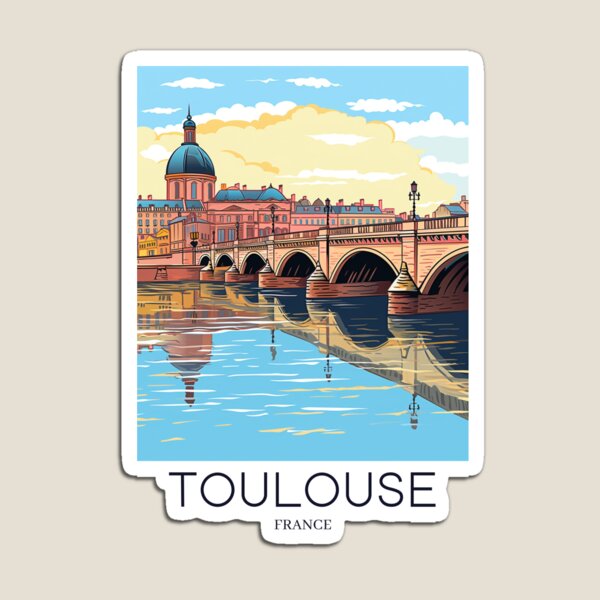 Artikel-Vorschau von Ein Pop-Art-Reisedruck von Toulouse – Frankreich, designt und verkauft von StudioRedKoala.