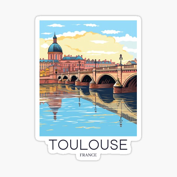 Item preview, A Pop Art Travel Print of Toulouse - France  designed and sold by StudioRedKoala.