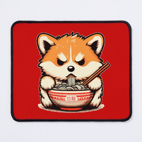 Item preview, Angry corgi eat noodle ramen designed and sold by TomFrontierArt.
