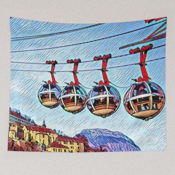Item preview, A Pop Art Travel Print of Grenoble - France  designed and sold by StudioRedKoala.