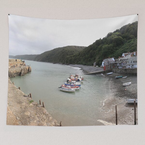 Artikelvorschau, Clovelly Panorama, Nord-Devon, England entworfen und verkauft von Paul Thompson Photography.