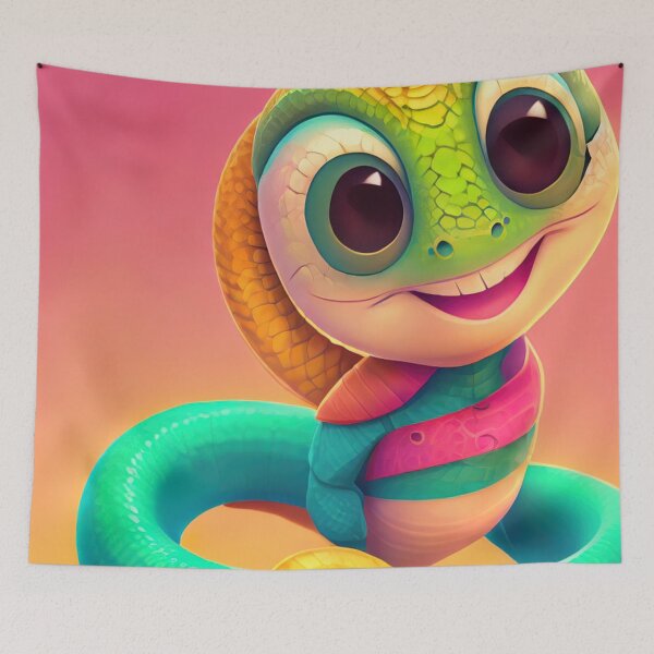 Item preview, Animal Snake Cute, baby, vibrant, colorful, kids, children designed and sold by Cyber Kids.