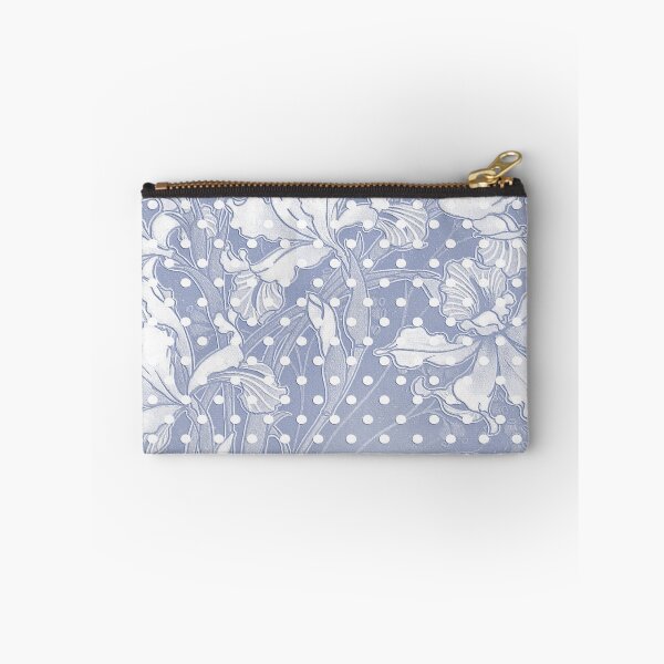 Item preview, White Flowers and Dots on Light  Blue designed and sold by nanengen2.