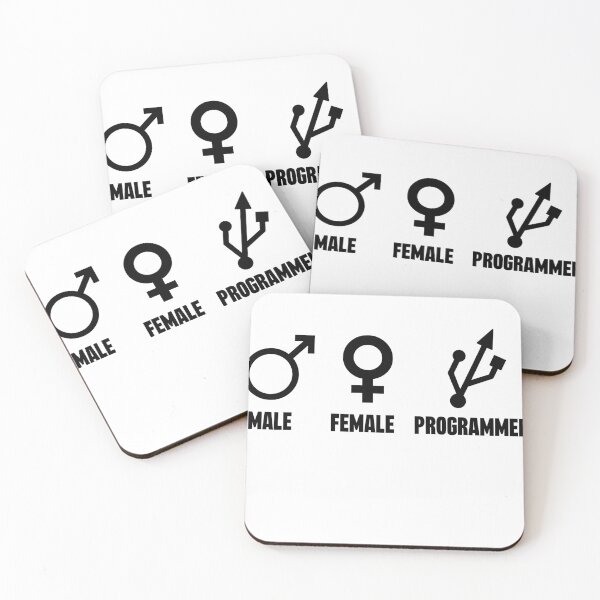 Item preview, Male Female Programmer | Programmer Joke | Meme designed and sold by Artlix Shop.
