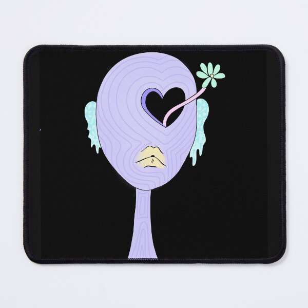 Item preview, Faceless ghost Monster no faces  purple violet halloween blue flower black heart pale lips designed and sold by Grab-it-fast.